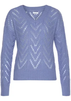 Pullover|Vivance Ajourpullover Blau