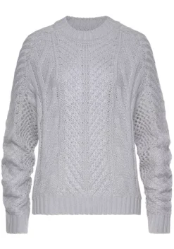 Pullover|LASCANA Ajourpullover Bleu