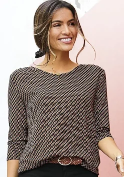 Damenshirts|Vivance 3/4-Arm-Shirt Schwarz