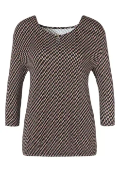 Damenshirts|Vivance 3/4-Arm-Shirt Schwarz