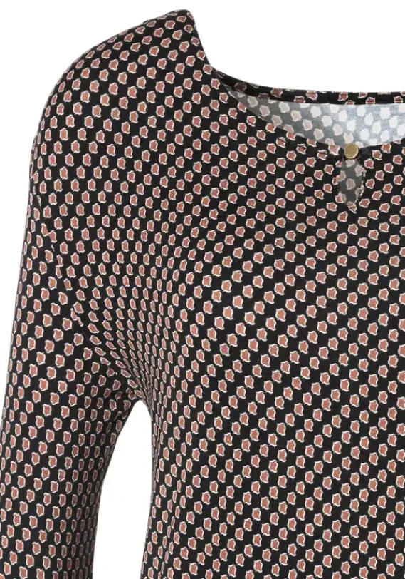 Damenshirts|Vivance 3/4-Arm-Shirt Schwarz