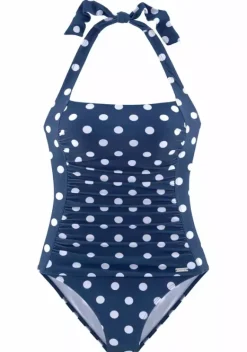 Badeanzuge|LASCANA Badeanzug Rauchblau