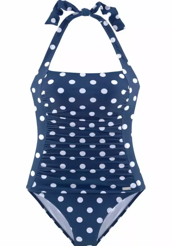 Badeanzuge|LASCANA Badeanzug Rauchblau