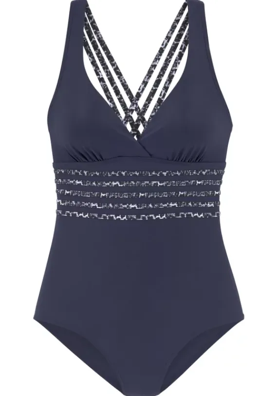 Badeanzuge|LASCANA Badeanzug"Adele" Marine-Leo