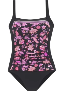 Badeanzuge|LASCANA Badeanzug"Bohemian" Schwarz-Pink