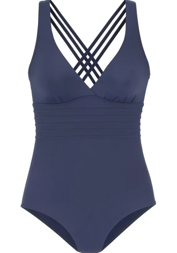 Badeanzuge|LASCANA Badeanzug"Cross" Marine