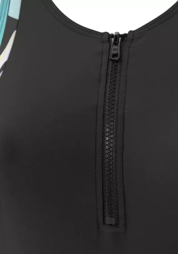 Badeanzuge|LASCANA ACTIVE Badeanzug"Layne" Turkis-Gelb-Bedruckt