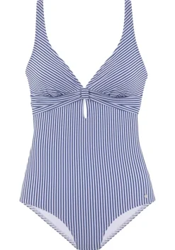 Badeanzuge|s.Oliver Badeanzug"Line" Hellblau-Weis