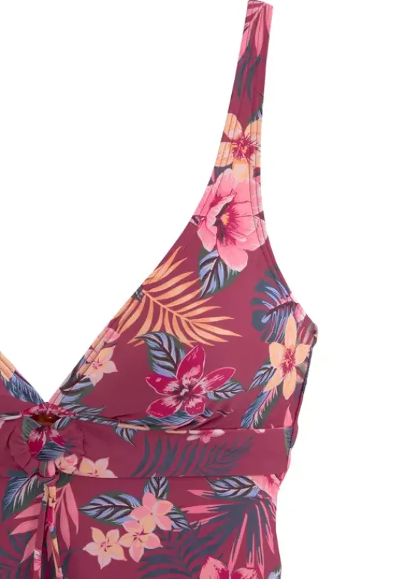Badeanzuge|s.Oliver Badeanzug"Marika" Rostrot-Bedruckt