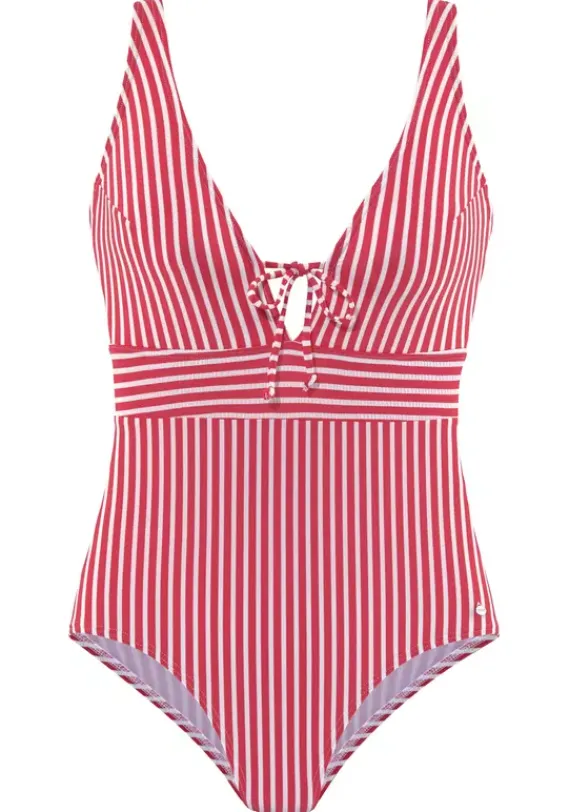 Badeanzuge|s.Oliver Badeanzug"Seer" Rot-Weis