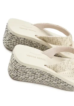 Badeschuhe|Venice Beach Badezehentrenner Beige