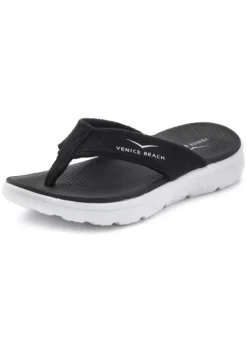 Badeschuhe|Venice Beach Badezehentrenner Schwarz