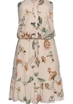 Kurze Kleider|Buffalo Bandeaukleid Beige-Bedruckt