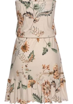 Kurze Kleider|Buffalo Bandeaukleid Beige-Bedruckt