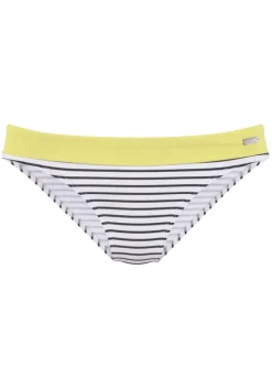 Bikini-Unterteile|Venice Beach Bikini-Hose"Camie" Schwarz-Weis-Limette