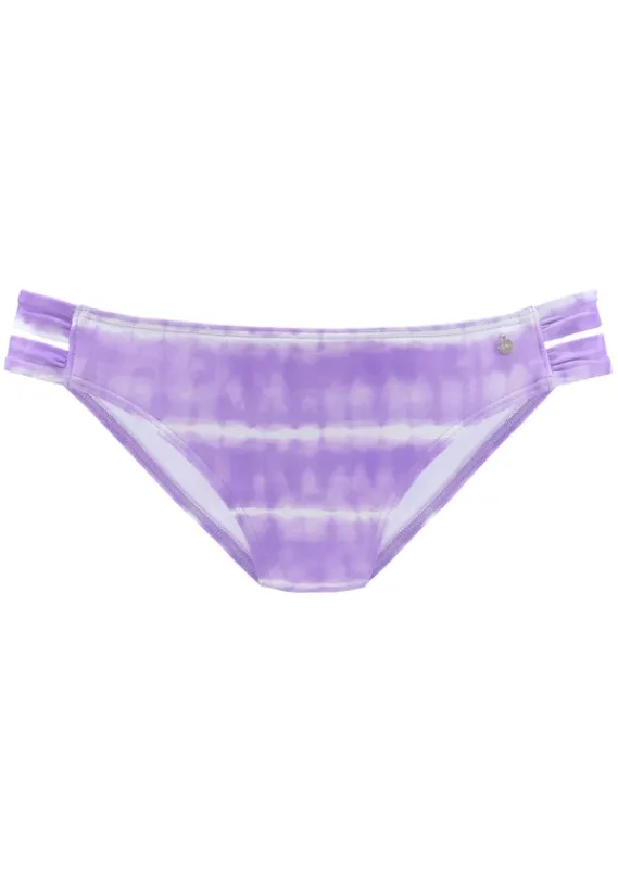 Bikini-Unterteile|s.Oliver Bikini-Hose"Enja" Lila-Weis