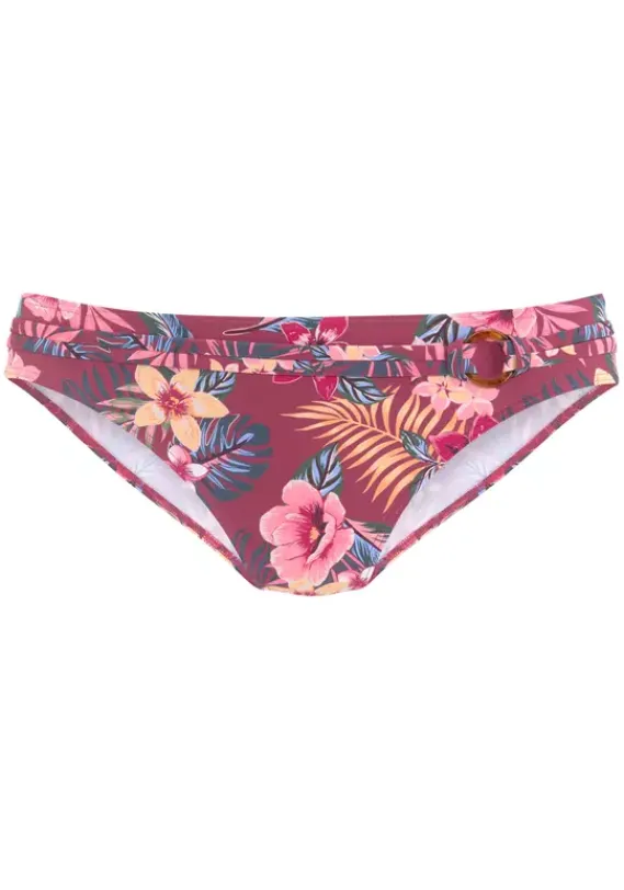 Bikini-Unterteile|s.Oliver Bikini-Hose"Marika" Rostrot-Bedruckt