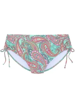 Nachhaltige Bademode|Venice Beach Bikini-Hose"Paislee" Mint Bedruckt