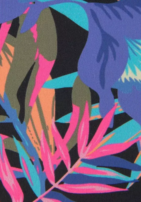 Bikini-Unterteile|Bench. Bikini-Hose"Pitch" Schwarz-Bedruckt