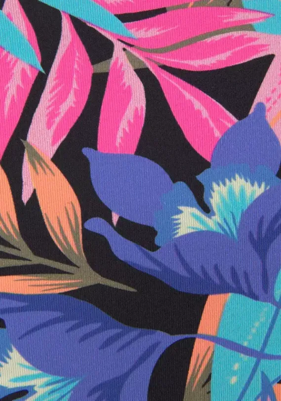 Bikini-Unterteile|Bench. Bikini-Hose"Pitch" Schwarz-Bedruckt