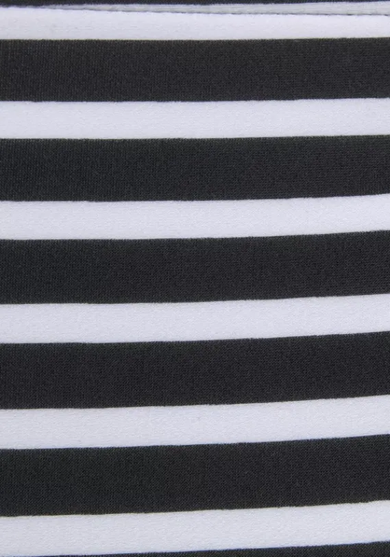 Bikini-Unterteile|Venice Beach Bikini-Hose"Summer" Schwarz-Weis-Gestreift