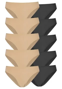 Nachhaltige Dessous & Wasche|petite fleur Bikinislip Beige, Schwarz