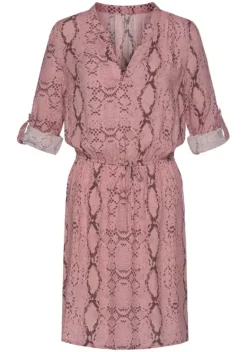 Kurze Kleider|Buffalo Blusenkleid Rose-Bedruckt