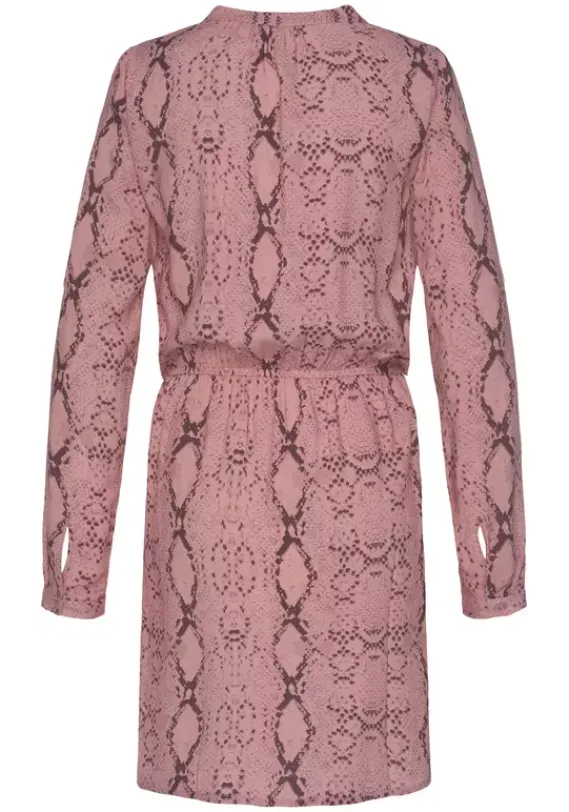 Kurze Kleider|Buffalo Blusenkleid Rose-Bedruckt