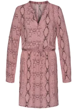 Kurze Kleider|Buffalo Blusenkleid Rose-Bedruckt