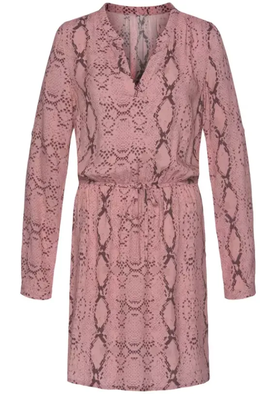 Kurze Kleider|Buffalo Blusenkleid Rose-Bedruckt