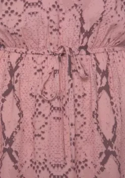 Kurze Kleider|Buffalo Blusenkleid Rose-Bedruckt