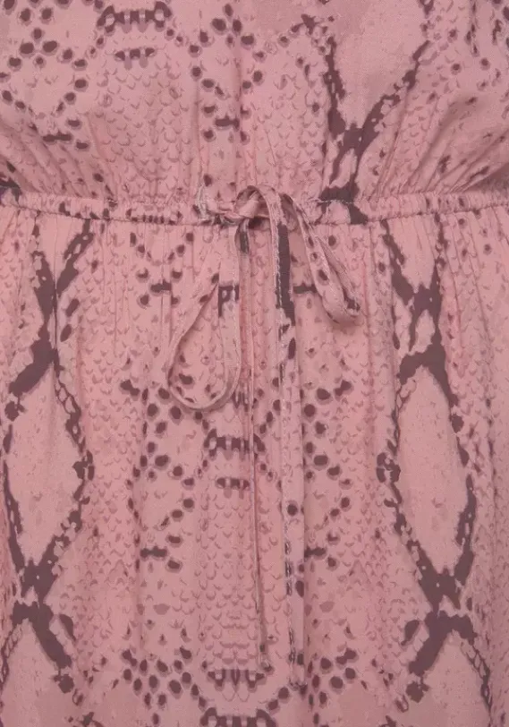 Kurze Kleider|Buffalo Blusenkleid Rose-Bedruckt