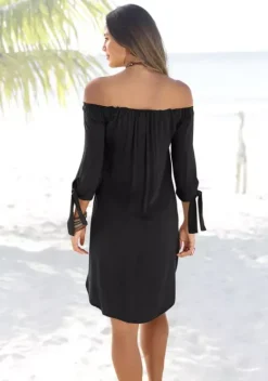 Strandmode|LASCANA Blusenkleid Schwarz