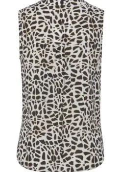 Strandmode|LASCANA Blusentop Creme-Schwarz