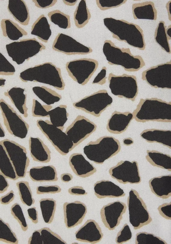 Strandmode|LASCANA Blusentop Creme-Schwarz