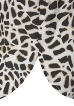 Strandmode|LASCANA Blusentop Creme-Schwarz