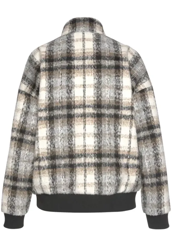 Jacken & Mantel|Buffalo Bomberjacke Creme-Braun-Schwarz