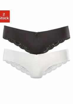 Slips|LASCANA Brasilslip Schwarz, Weis