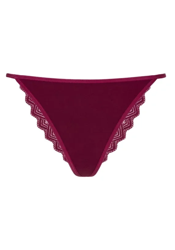 Slips|LASCANA Brasilslip Bordeaux, Petrol, Schwarz