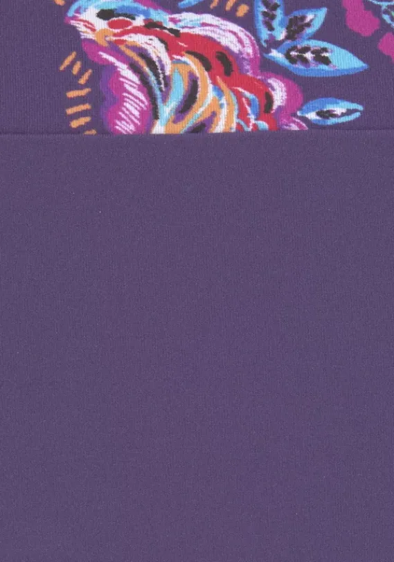 Grose Cups|Vivance Bugel-Bandeau-Bikini"Cura" Lila-Bedruckt
