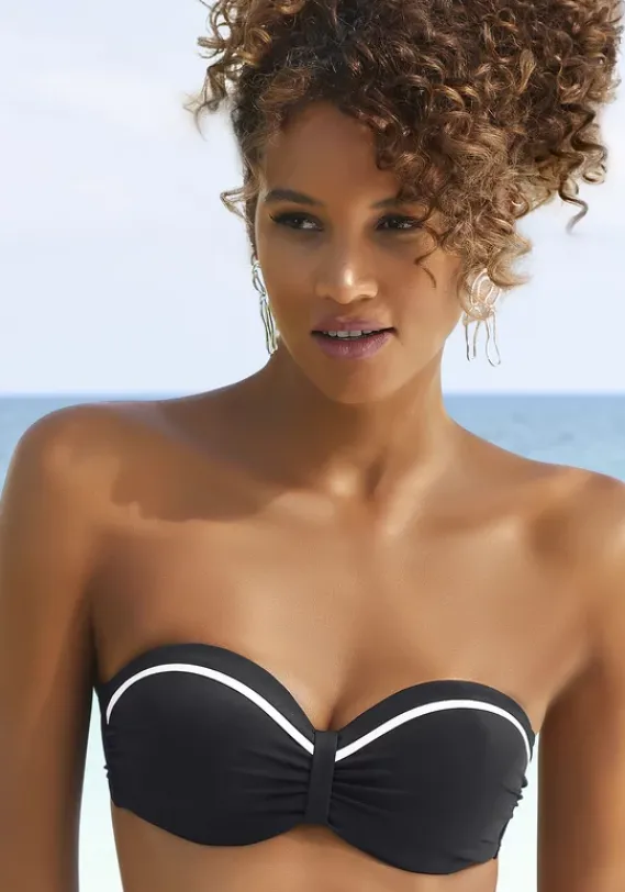 Grose Cups|Vivance Bugel-Bandeau-Bikini-Top"Lorena" Schwarz