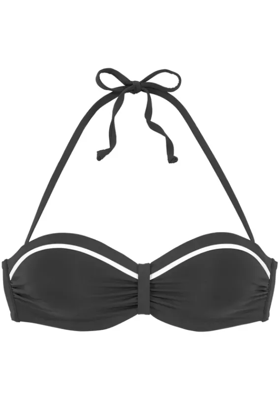 Grose Cups|Vivance Bugel-Bandeau-Bikini-Top"Lorena" Schwarz