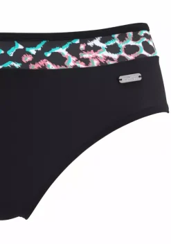 Grose Cups|Venice Beach Bugel-Bikini Schwarz-Bedruckt