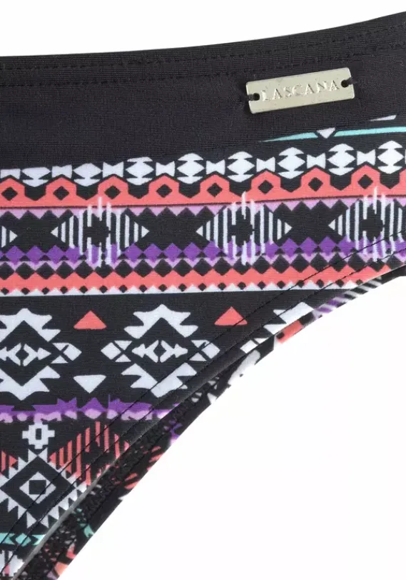 Grose Cups|LASCANA Bugel-Bikini Schwarz-Bunt