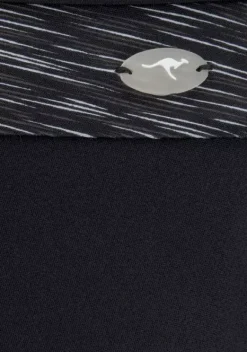 Grose Cups|KangaROOS Bugel-Bikini Schwarz-Bedruckt