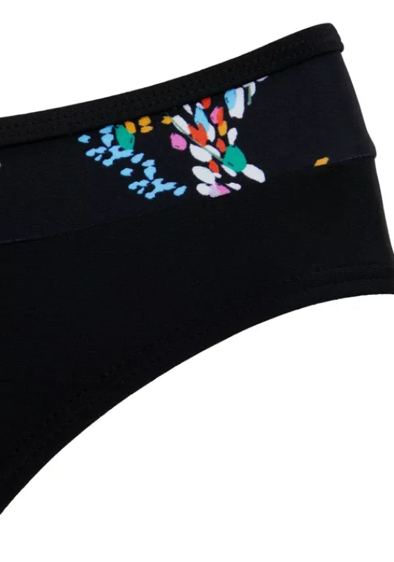 Grose Cups|petite fleur Bugel-Bikini Schwarz-Bedruckt