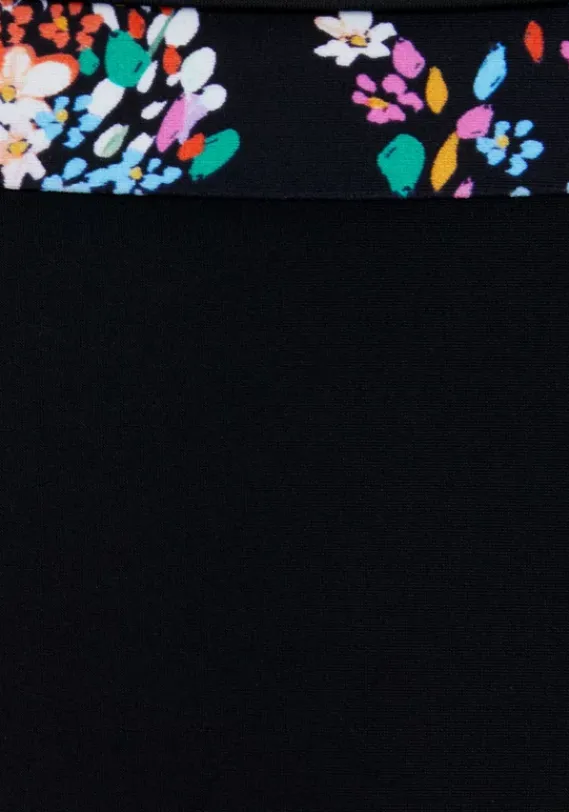Grose Cups|petite fleur Bugel-Bikini Schwarz-Bedruckt