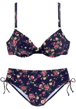 Grose Cups|LASCANA Bugel-Bikini"Anika" Blau-Bedruckt