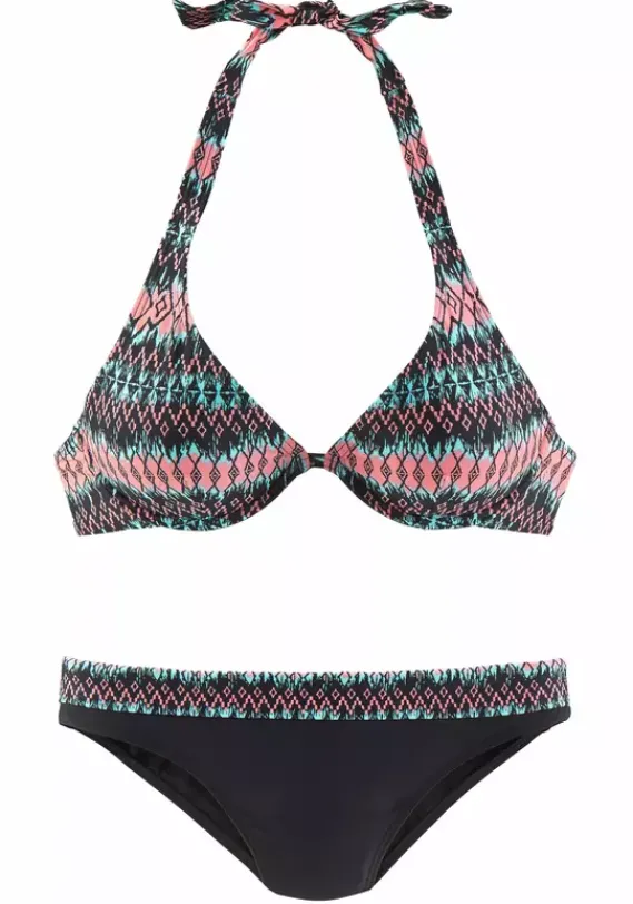 Grose Cups|Homeboy Bugel-Bikini"Brice" Schwarz-Rosa