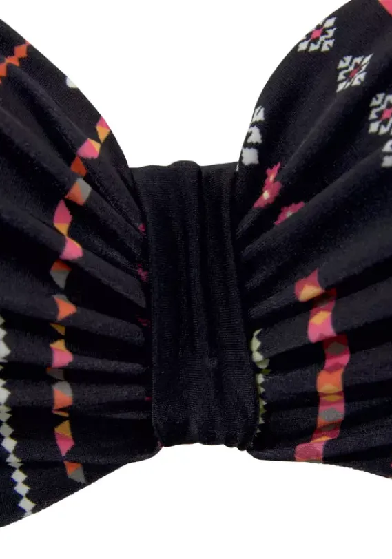 Grose Cups|Buffalo Bugel-Bikini"Inka" Schwarz-Bedruckt